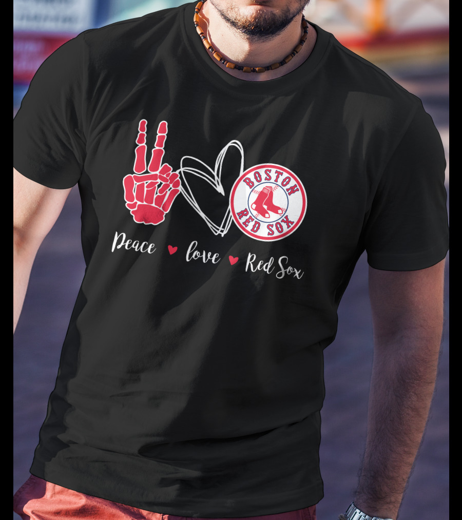 Peace Love Boston Red Sox T-Shirt