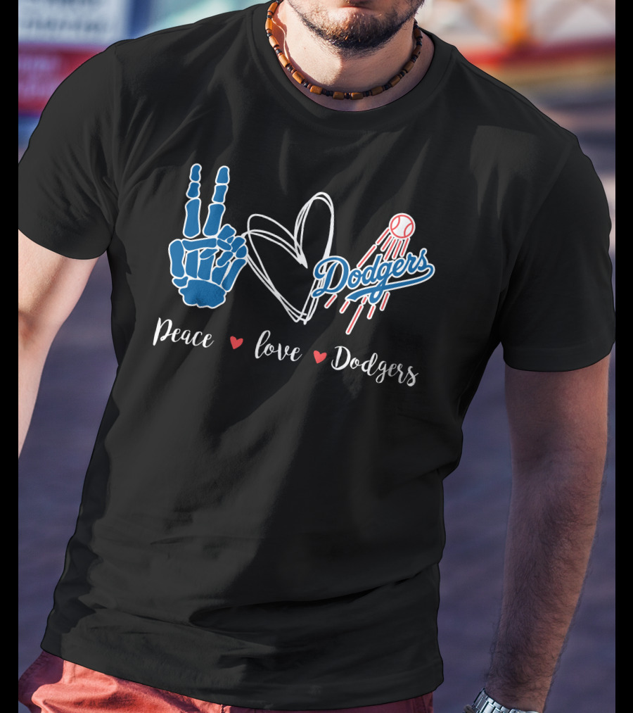 Peace Love Dodgers T-Shirt