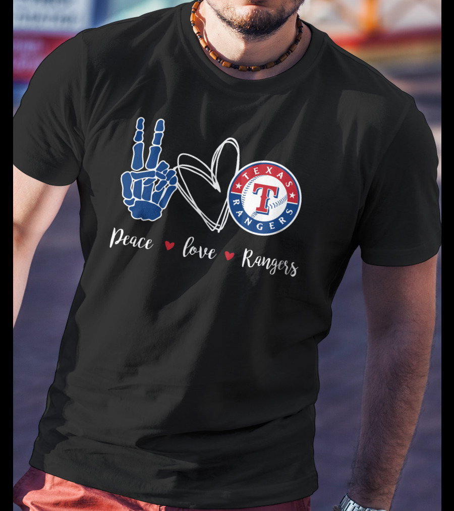 Peace Love Texas Rangers T-Shirt