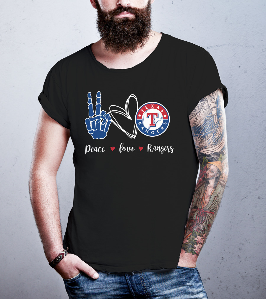 Peace Love Texas Rangers T-Shirt