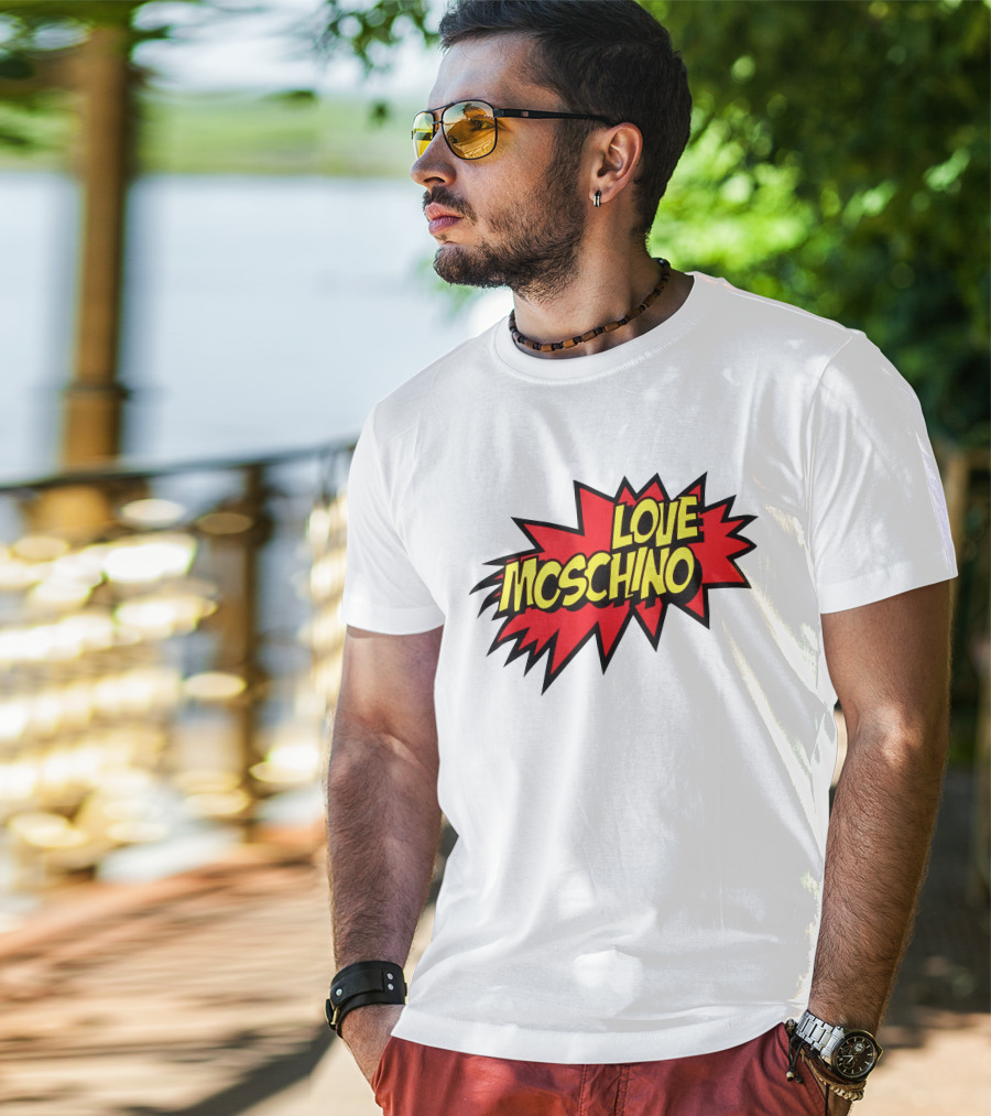 Love Moschino Comic Book Style Burst T-Shirt