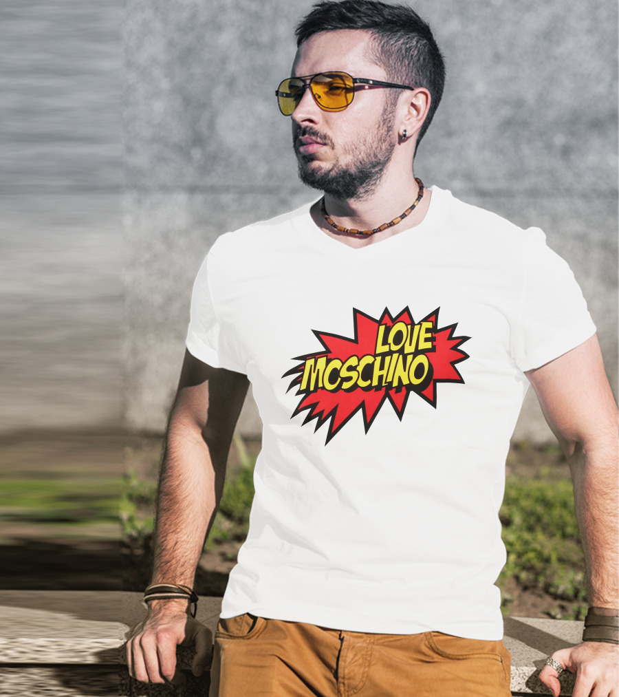 Love Moschino Comic Book Style Burst T-Shirt