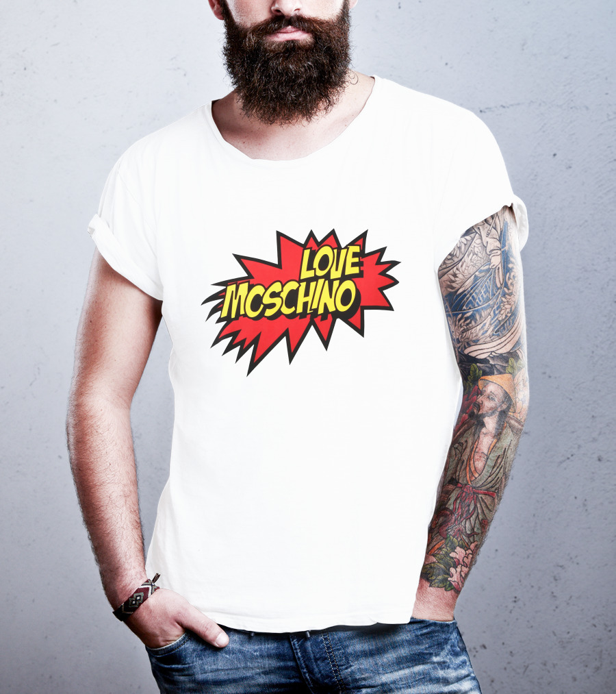 Love Moschino Comic Book Style Burst T-Shirt