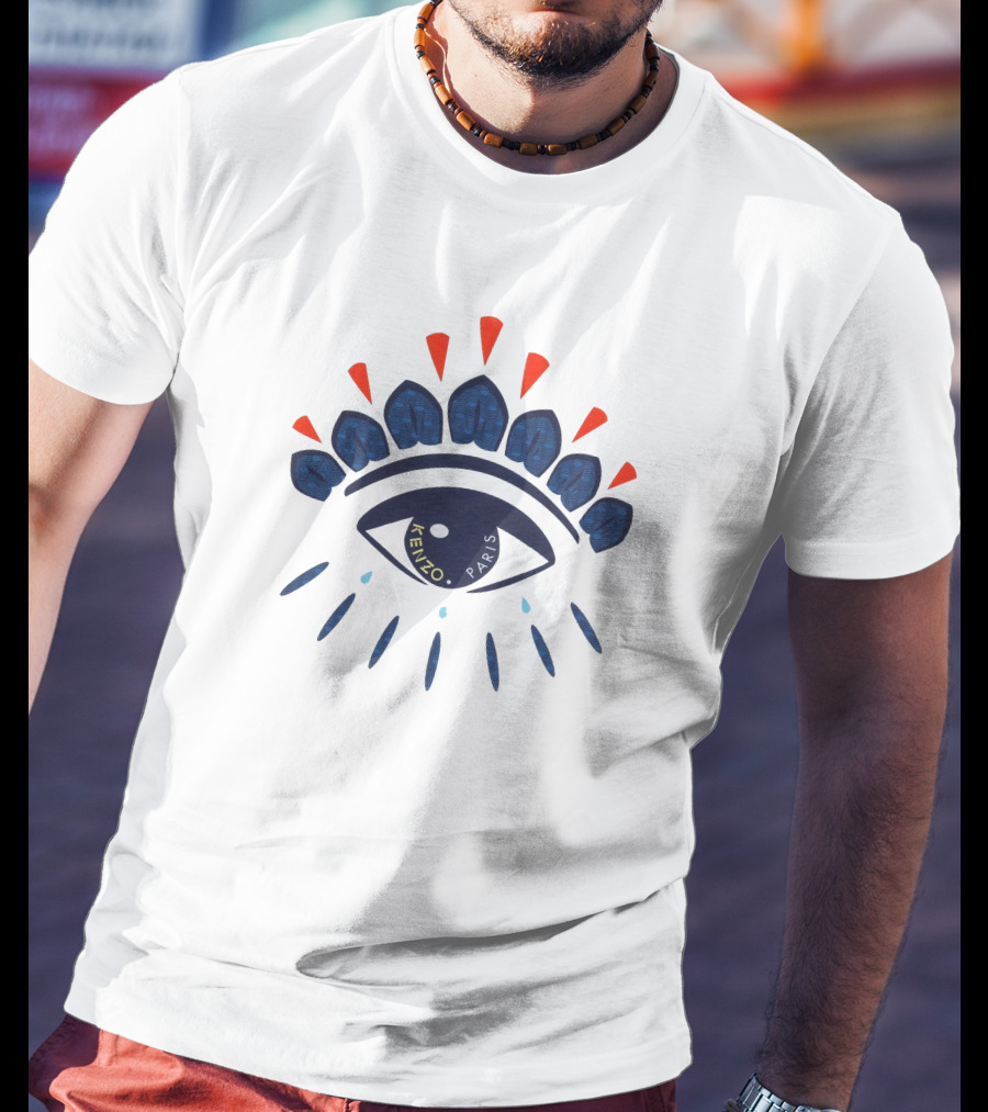 Kenzo Eye Paris Bold Graphic Motif T-Shirt