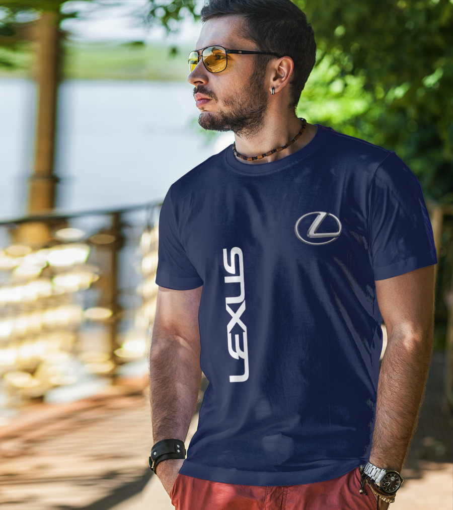 LEXUS Logo Icon Blue Background T-Shirt