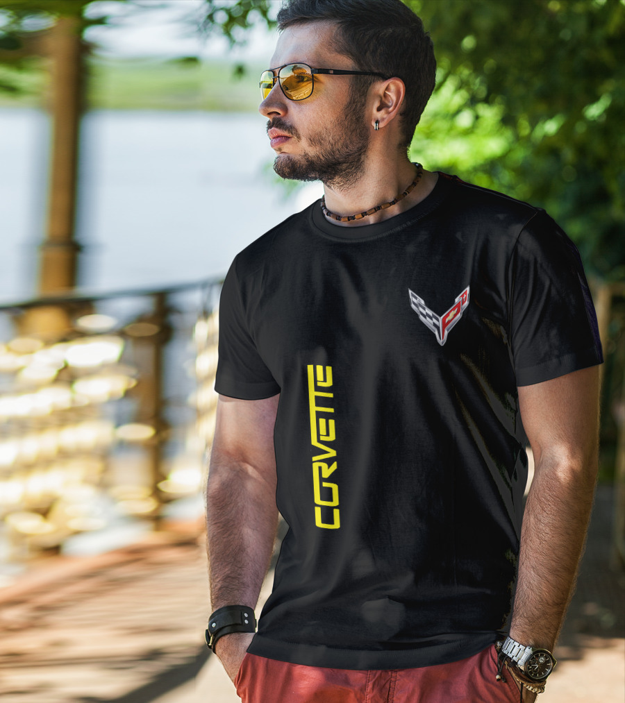 CORVETTE Racing Flag Emblem T-Shirt