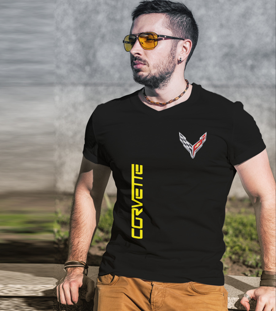 CORVETTE Racing Flag Emblem T-Shirt