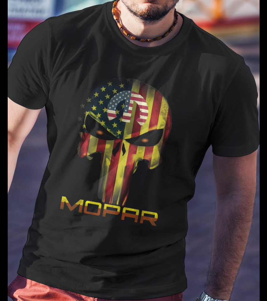 MOPAR American Flag Skull T-Shirt