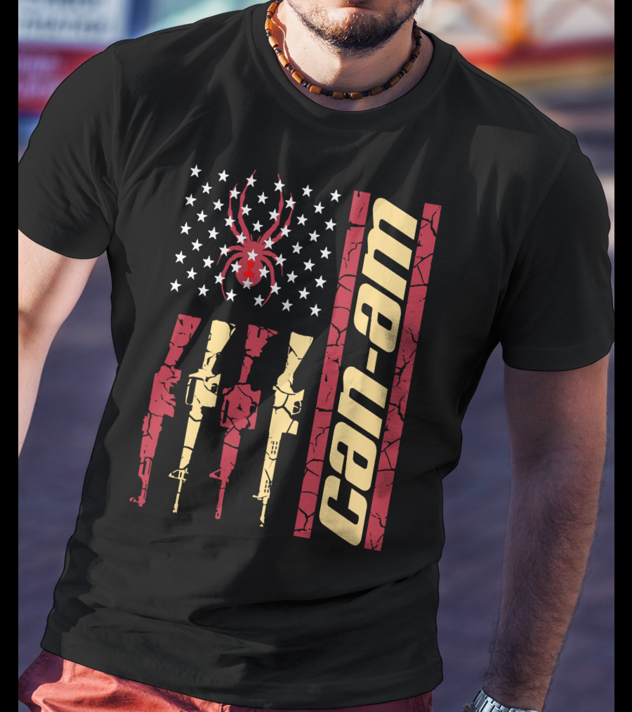 CAN-AM Spider Rifle American Flag T-Shirt
