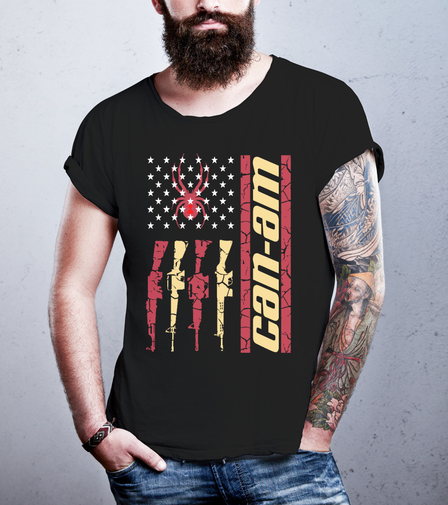 CAN-AM Spider Rifle American Flag T-Shirt