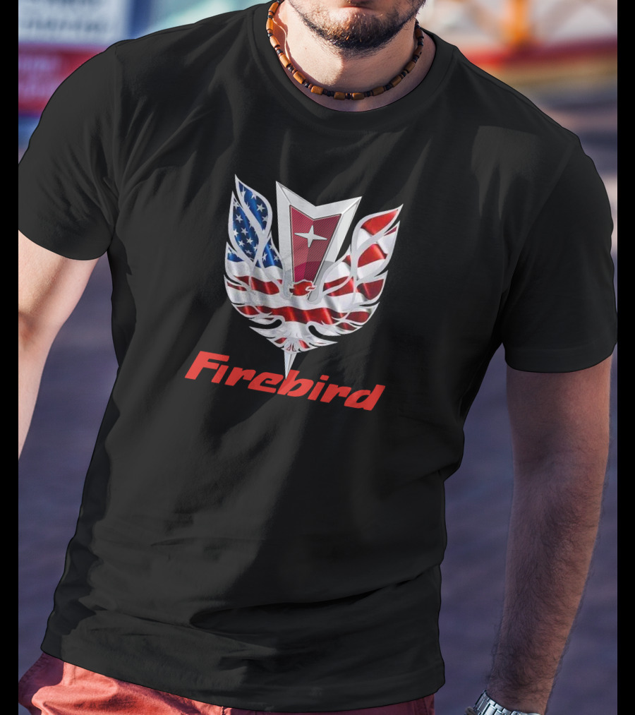 Firebird American Flag Eagle Emblem T-Shirt
