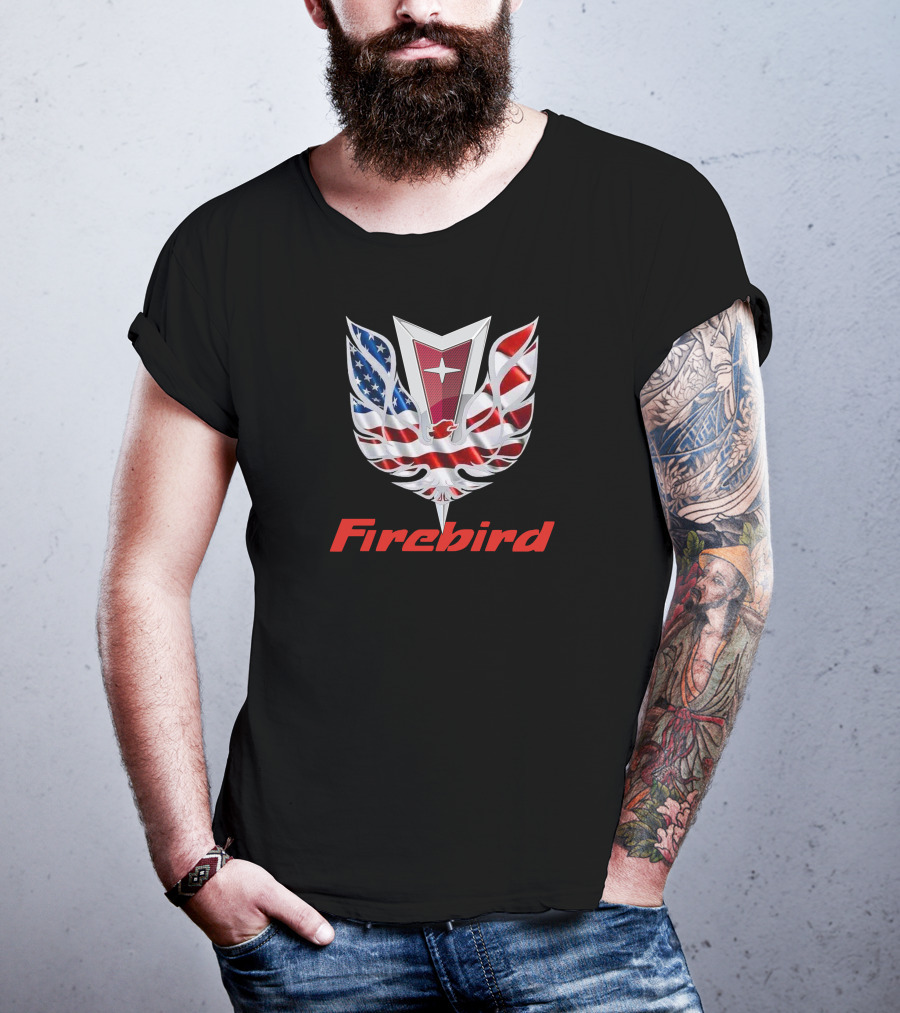 Firebird American Flag Eagle Emblem T-Shirt
