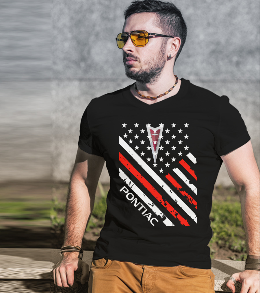 Pontiac Stars Stripes Emblem T-Shirt