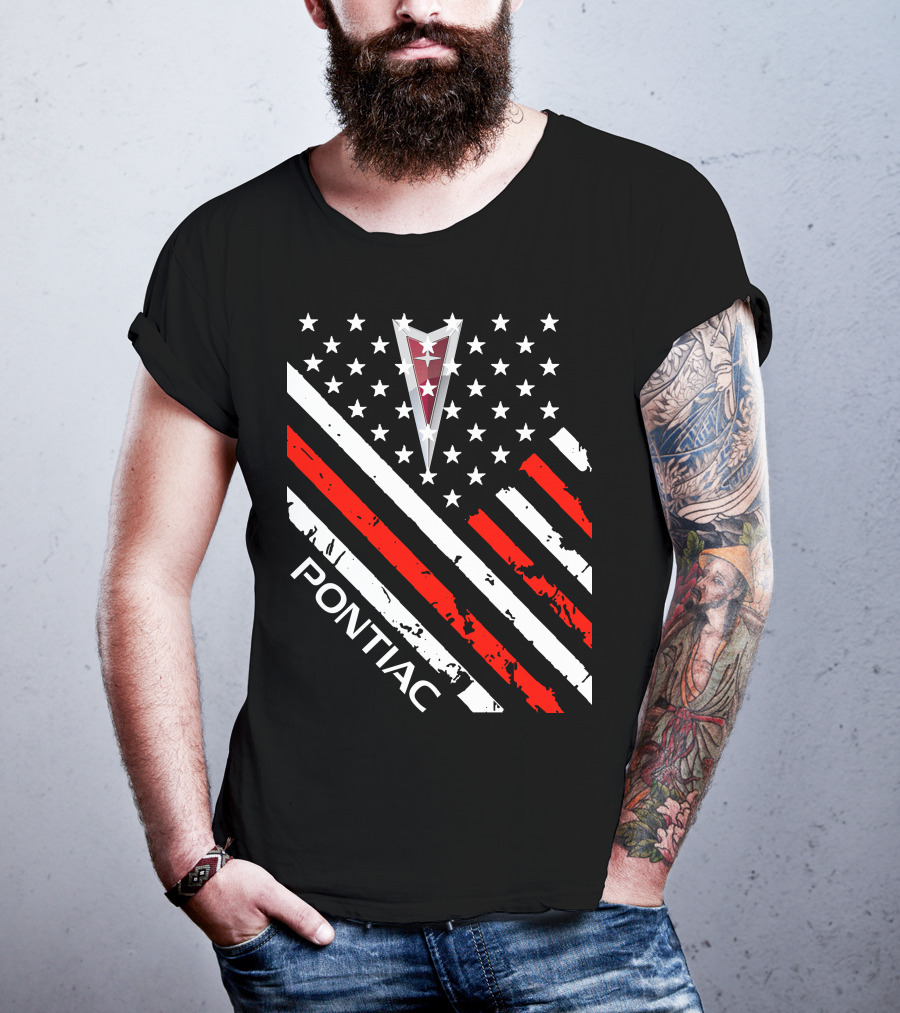 Pontiac Stars Stripes Emblem T-Shirt