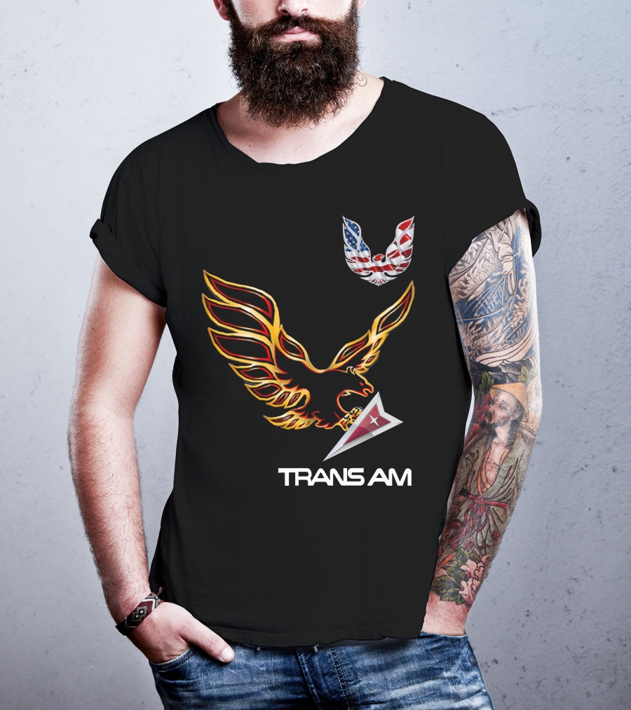 TRANSAM Firebird Eagle American Flag T-Shirt