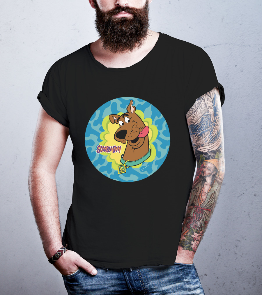 Scooby-Doo Winking Face In Blue And Green T-Shirt