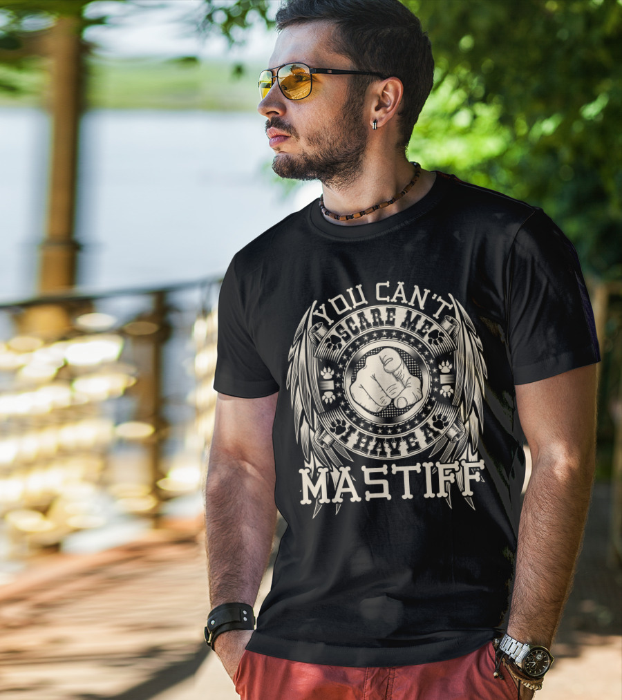 You Can't Scare ME I Have A Mastiff Fist And Paw Print Icons T-Shirt
