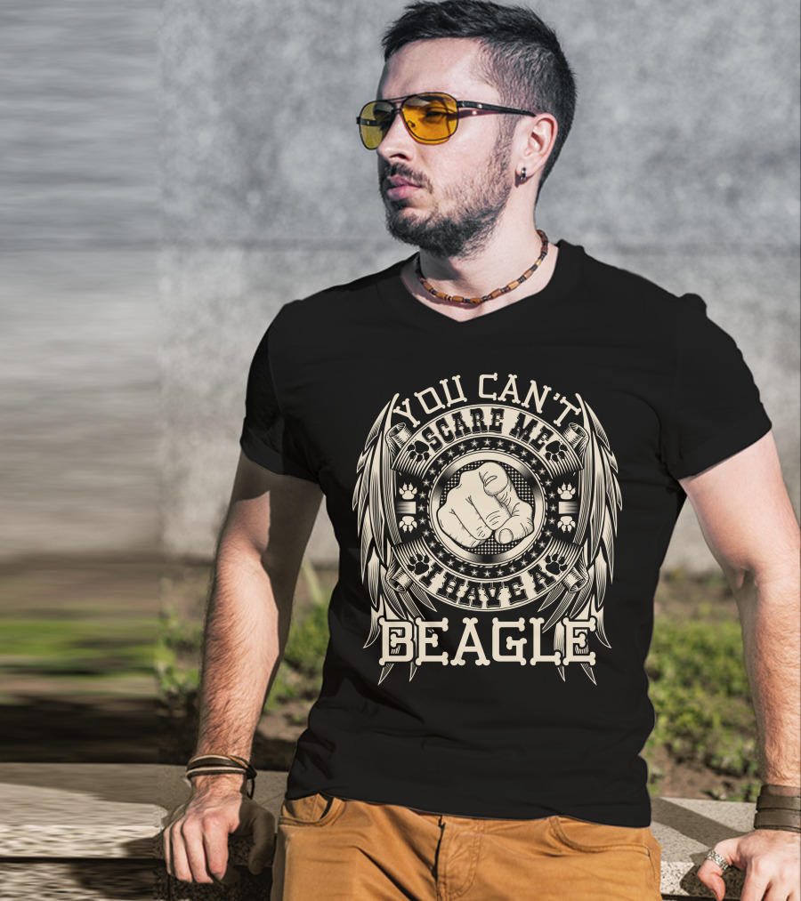 You Can't Scare Me I Have A Beagle Fist Pawprint T-Shirt