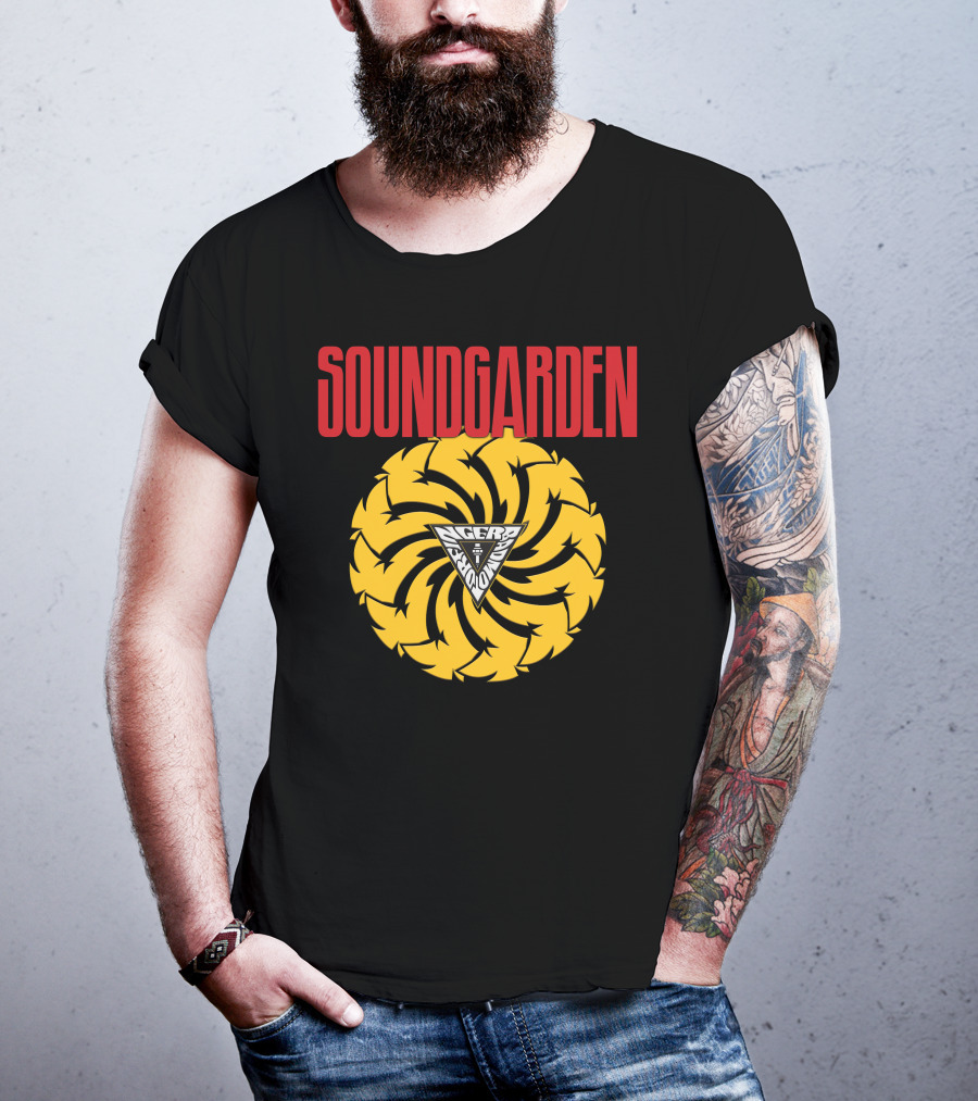 Soundgarden Badmotorfinger Yellow Spiral T-Shirt