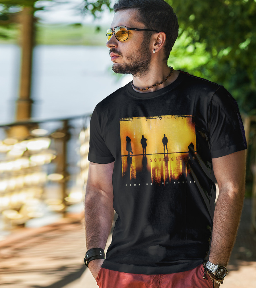 Soundgarden Down On The Upside Silhouettes Reflecting On Stage T-Shirt