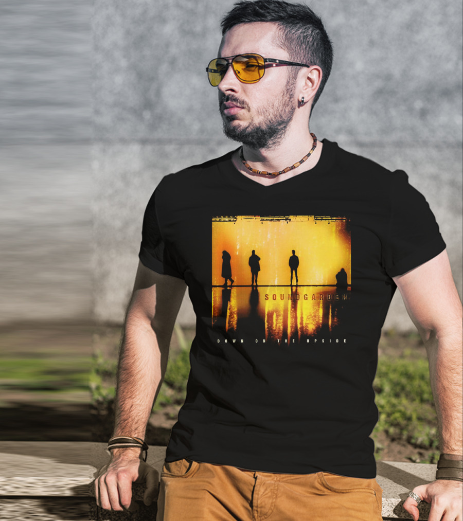 Soundgarden Down On The Upside Silhouettes Reflecting On Stage T-Shirt