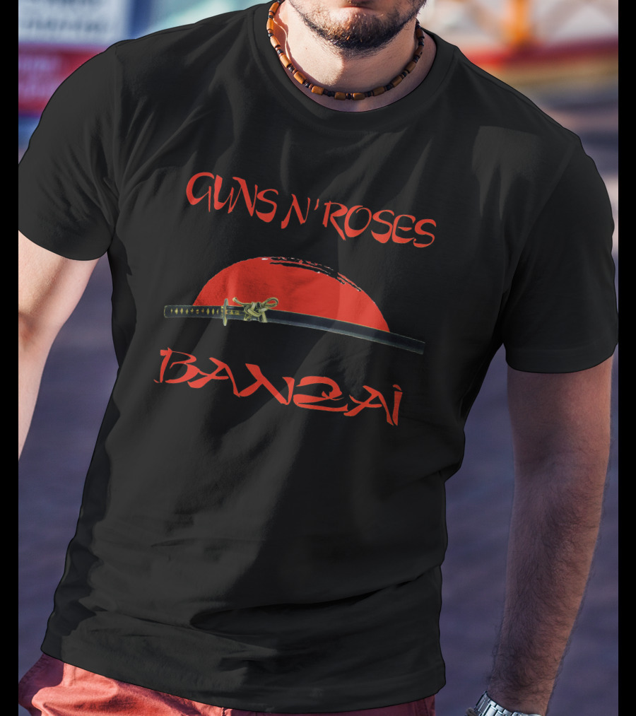Guns N' Roses Banzai Katana Red Sun T-Shirt