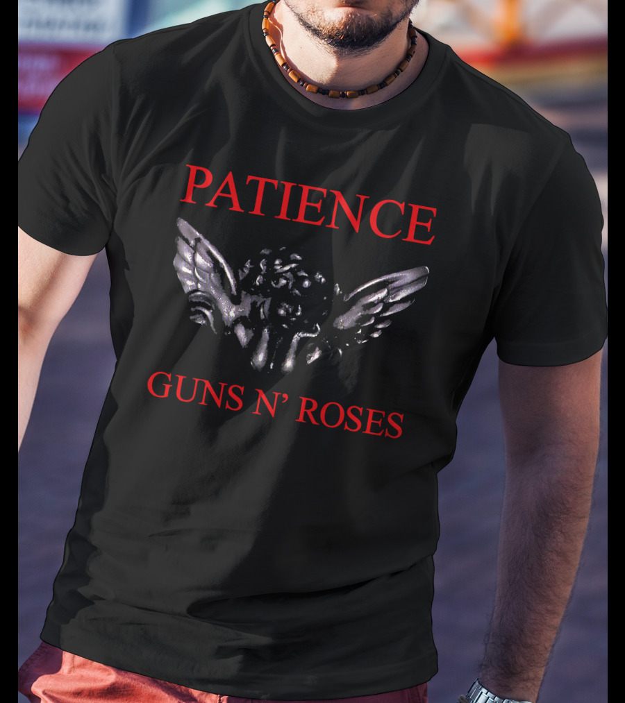 Patience Guns N' Roses Angel Wings T-Shirt