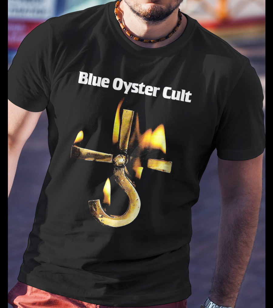 Blue Oyster Cult Career Of Evil Flaming Hook T-Shirt