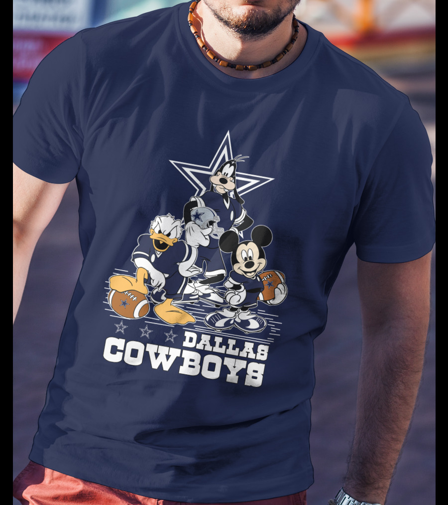 Dallas Cowboys Mickey Donald Goofy Football Team T-Shirt