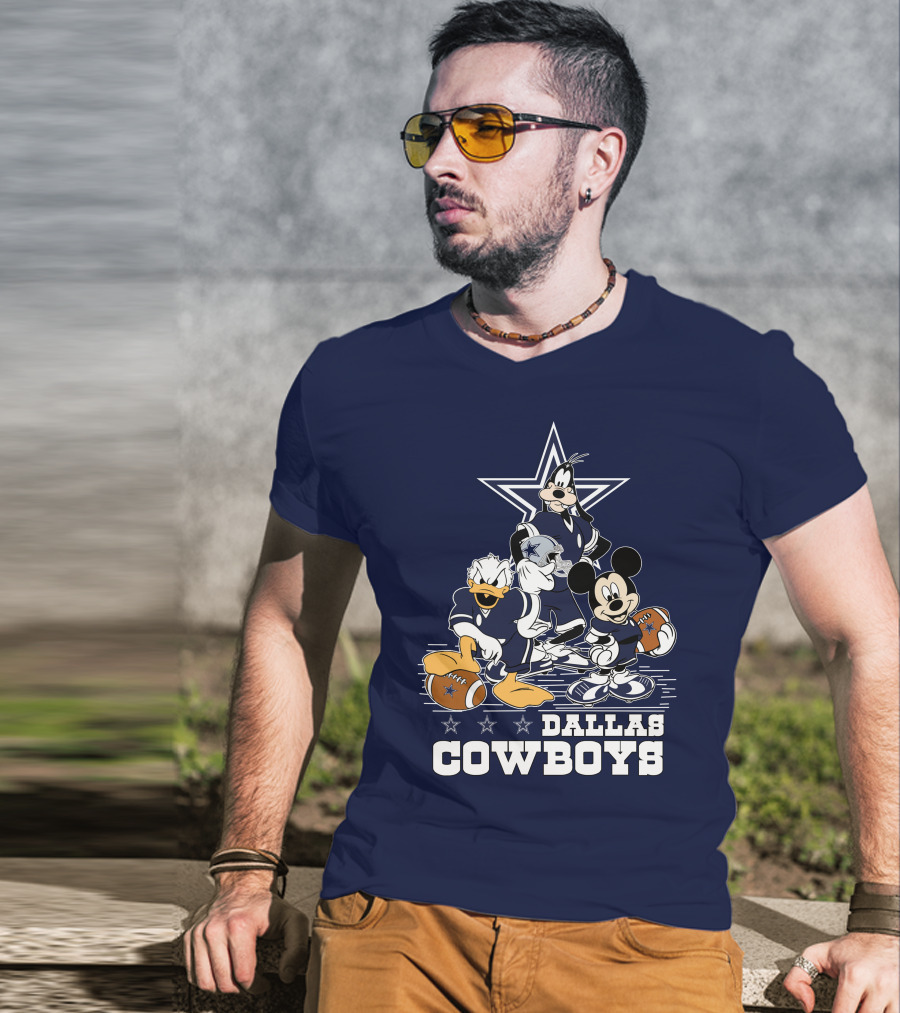 Dallas Cowboys Mickey Donald Goofy Football Team T-Shirt