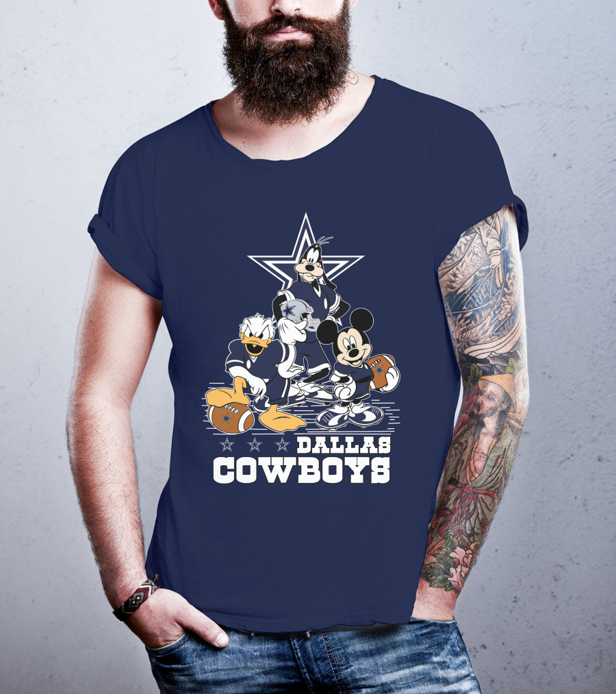 Dallas Cowboys Mickey Donald Goofy Football Team T-Shirt