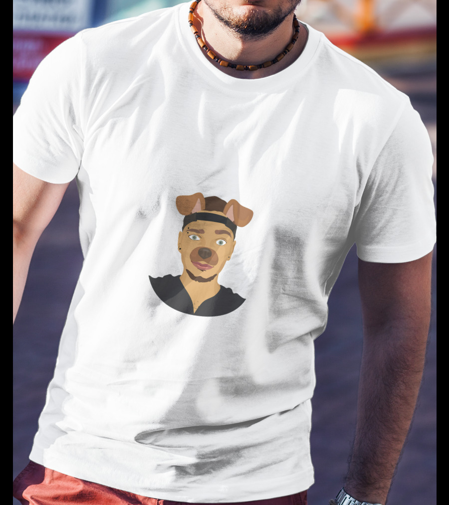 Kane Brown Cartoon Portrait With Dog Filter Ears And Nose T-Shirt