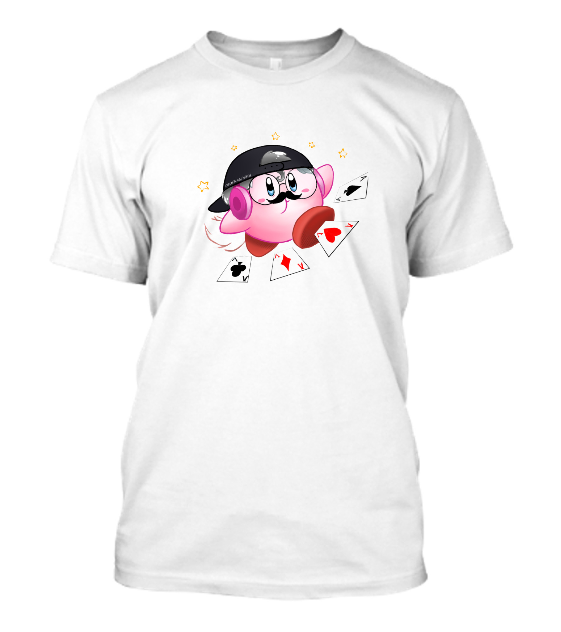 Offlinetv Members Cute Character With Cap And Cards T-Shirt