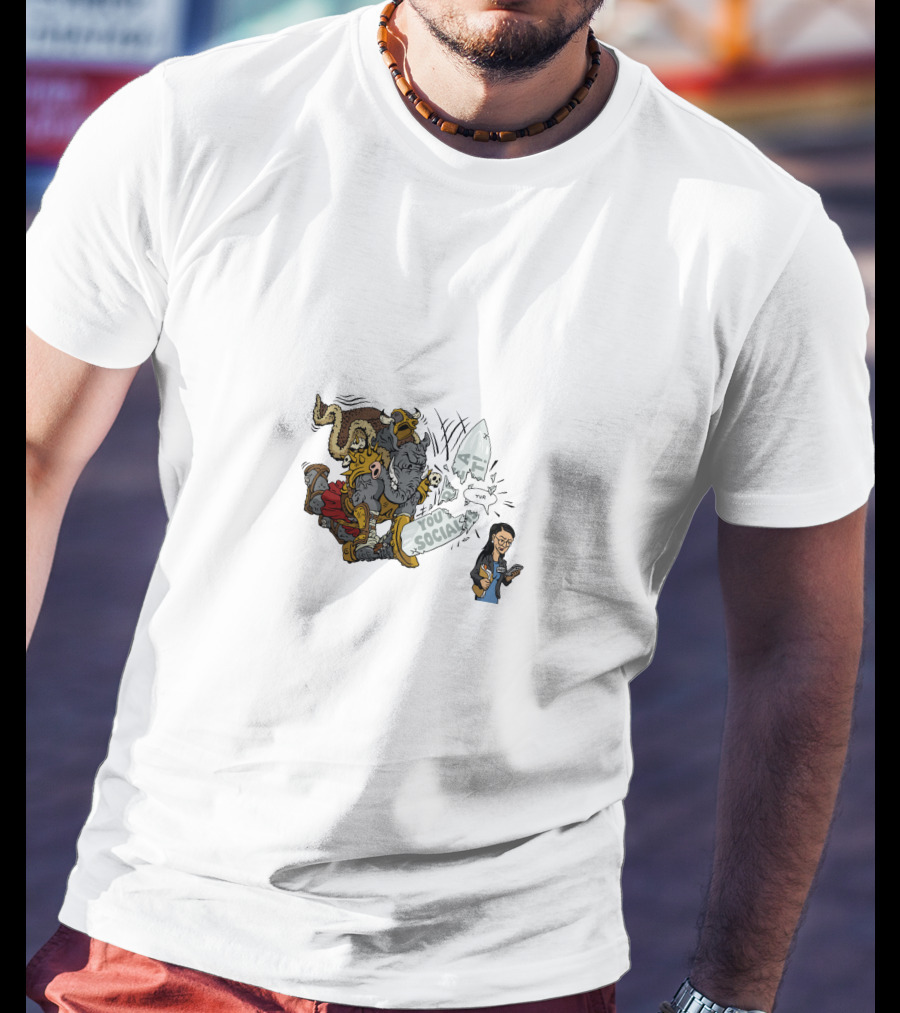AOCMerch Socialism Satire Comic Character Scene T-Shirt
