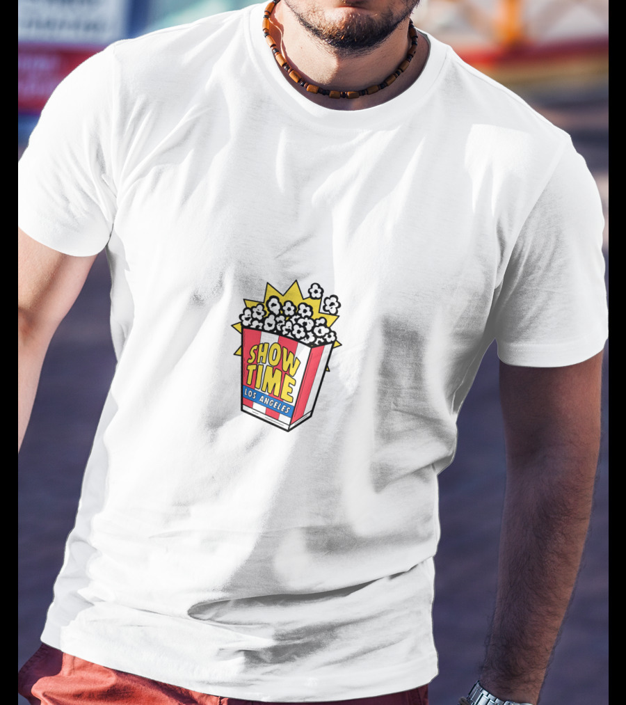 SHOW TIME LOS ANGELES Bawskee Popcorn T-Shirt