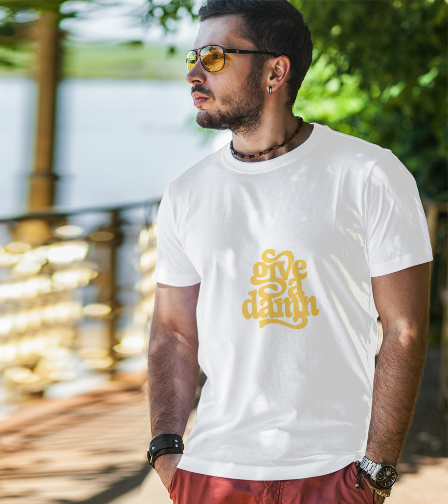 Give A Damn Yellow T-Shirt