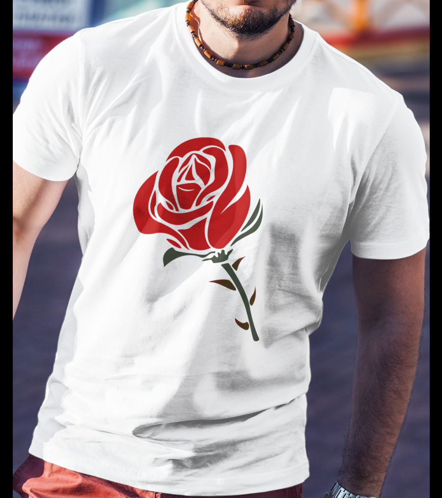 Roze Red Rose Blossom Iconic T-Shirt