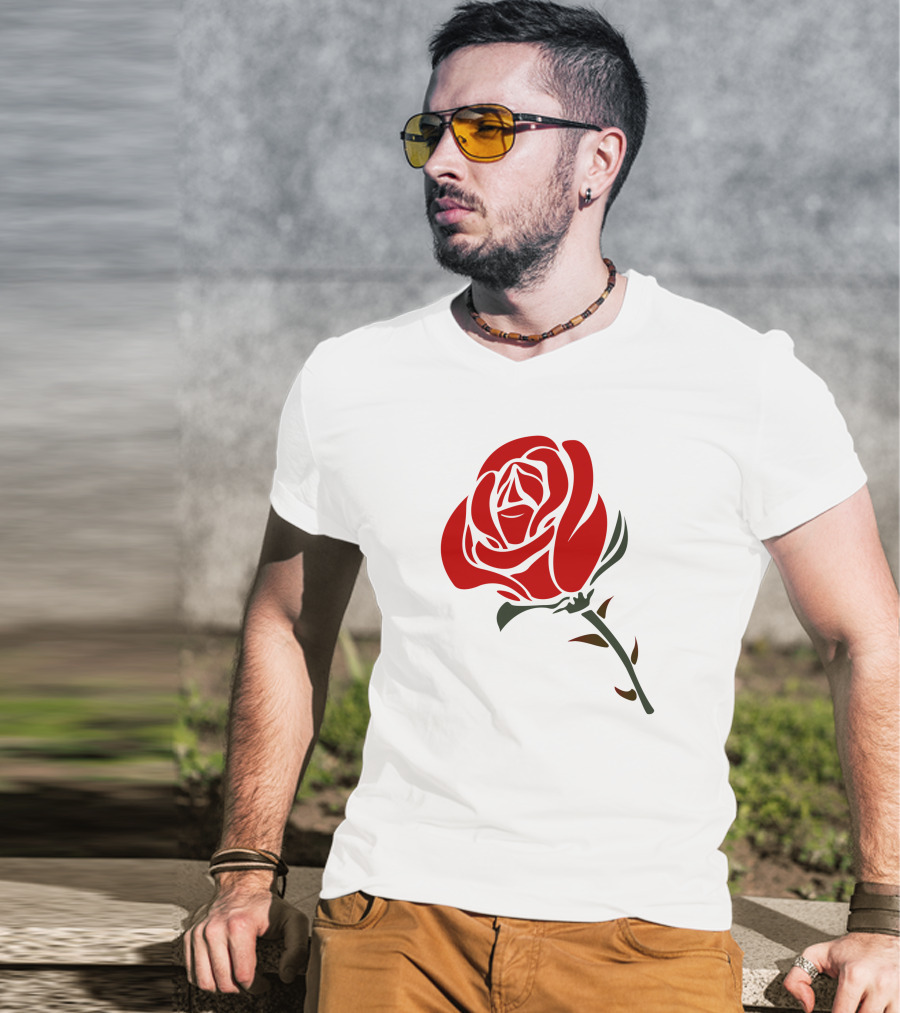 Roze Red Rose Blossom Iconic T-Shirt