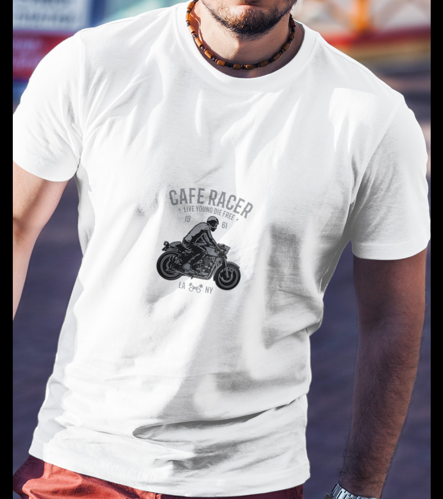 Cafe Racer Live Young Die Free 1961 LA NY T-Shirt