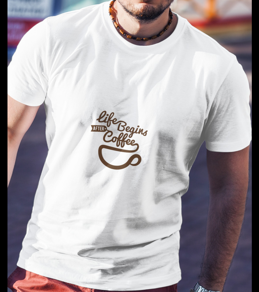 Life Begins After Coffee Cup T-Shirt