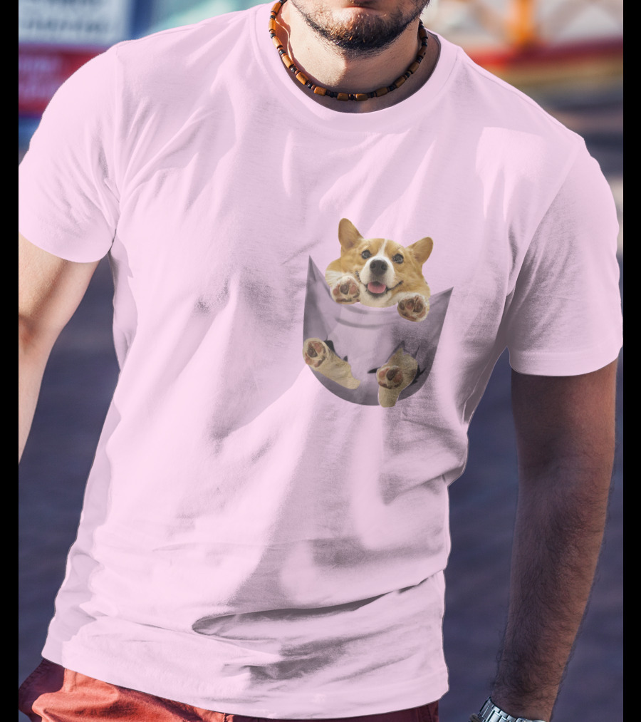 Lovely Corgi Pocket Pal T-Shirt