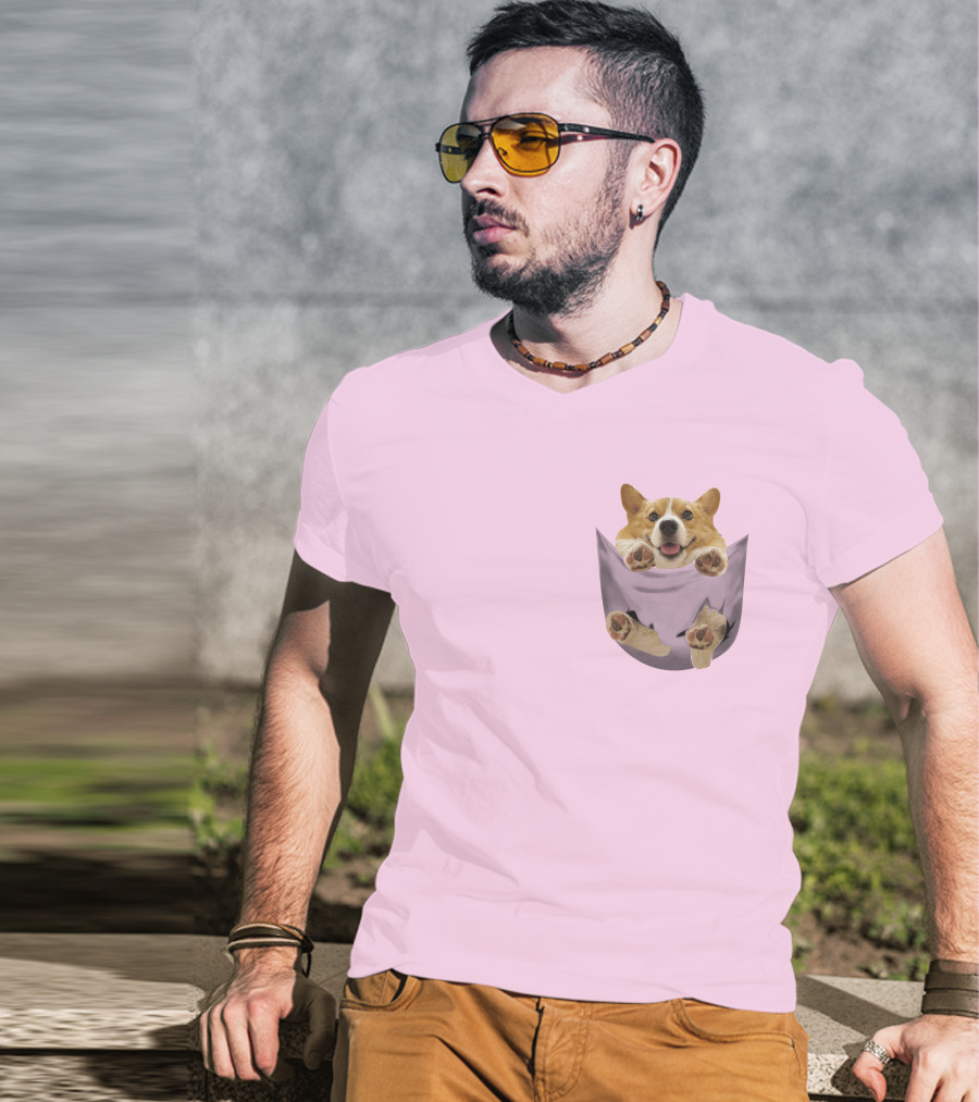Lovely Corgi Pocket Pal T-Shirt