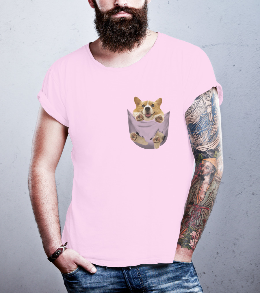 Lovely Corgi Pocket Pal T-Shirt