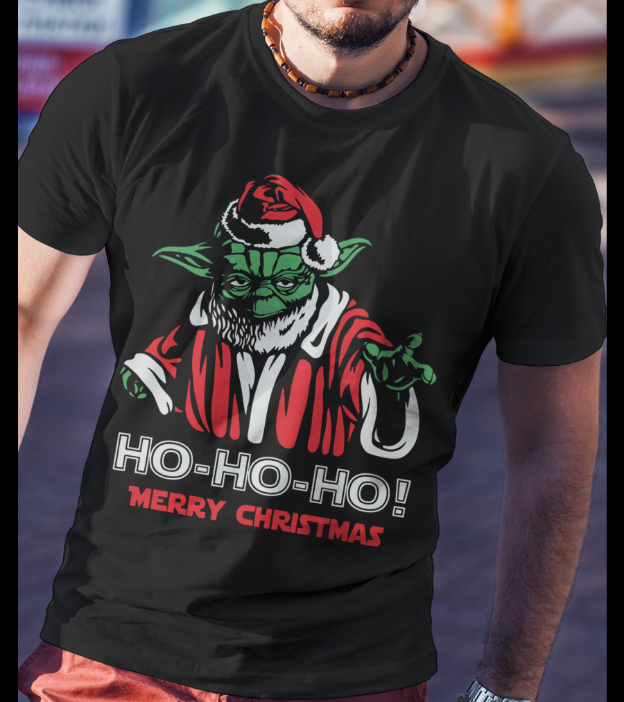 Ho Ho Ho Merry Christmas Yoda T-Shirt