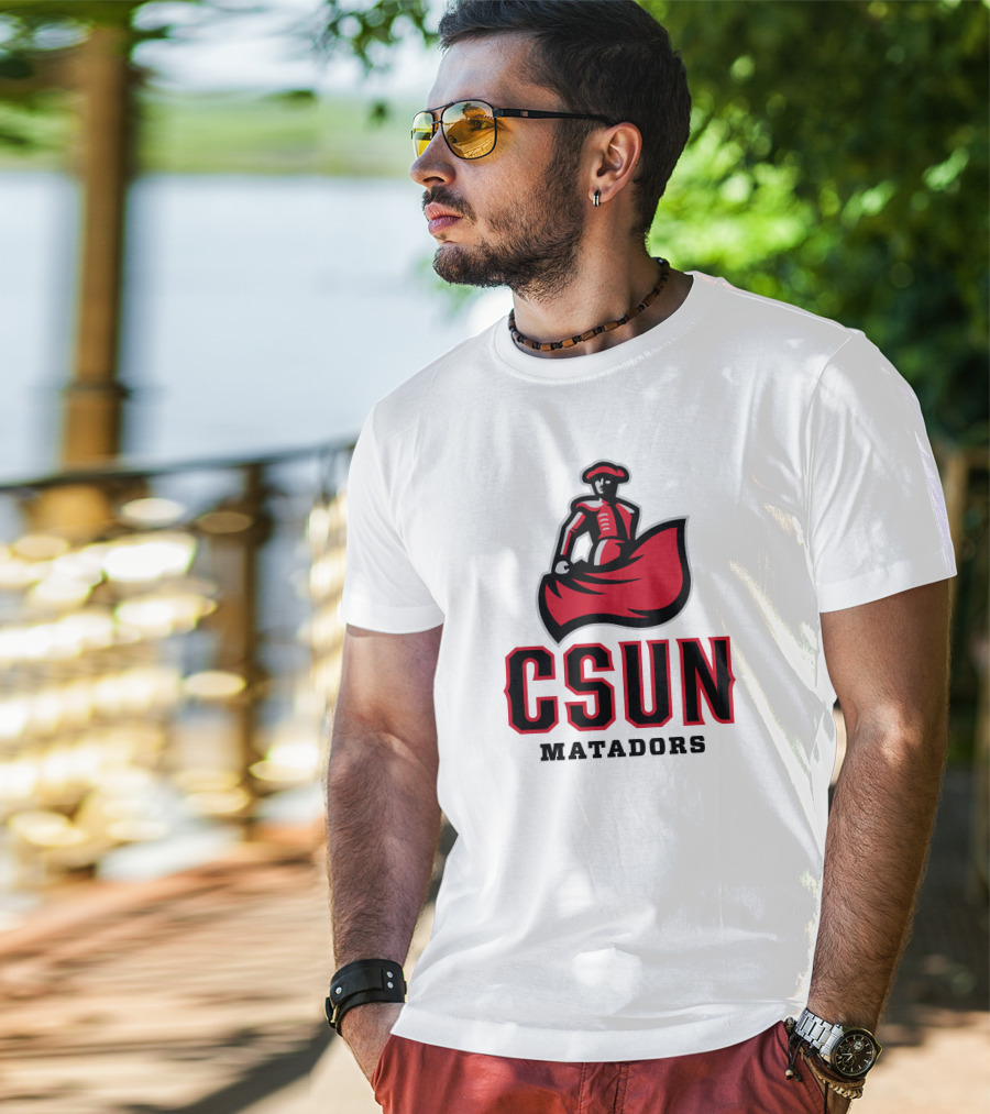 CSUN Matadors Logo Matador In Red And Black Robe T-Shirt