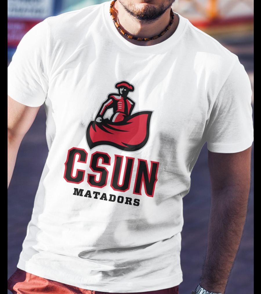CSUN Matadors Logo Matador In Red And Black Robe T-Shirt