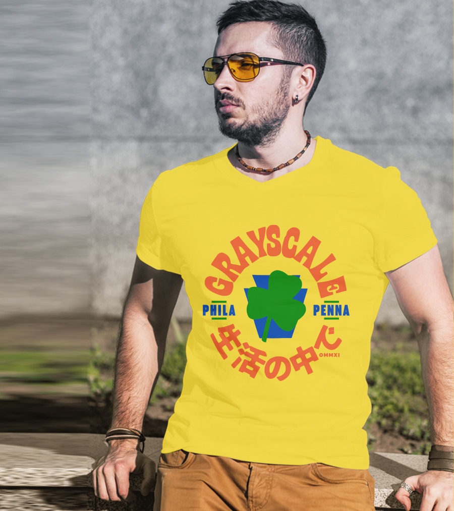 Grayscale Phila Penna Life OMMXI Shamrock T-Shirt