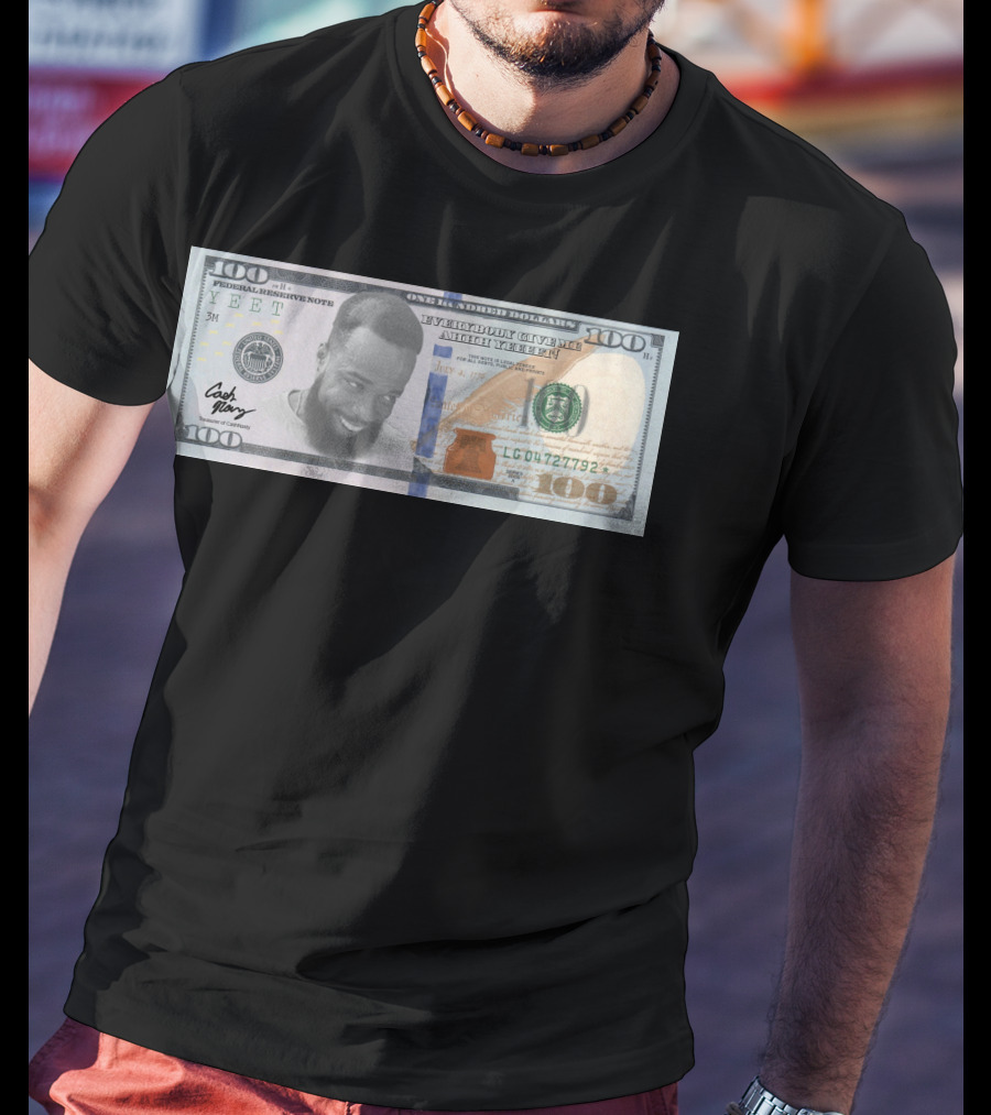 3 Bill Cash Nasty Merch Hundred Dollar Bill Parody With Smiling Face T-Shirt