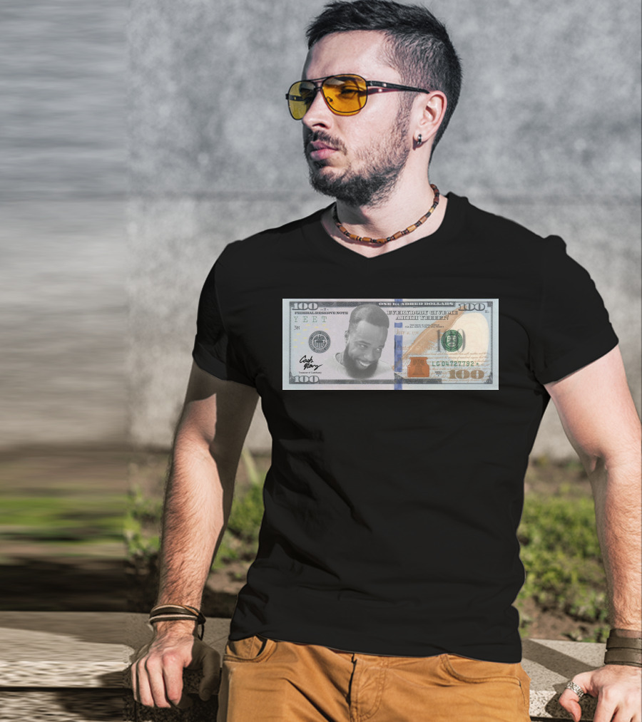 3 Bill Cash Nasty Merch Hundred Dollar Bill Parody With Smiling Face T-Shirt