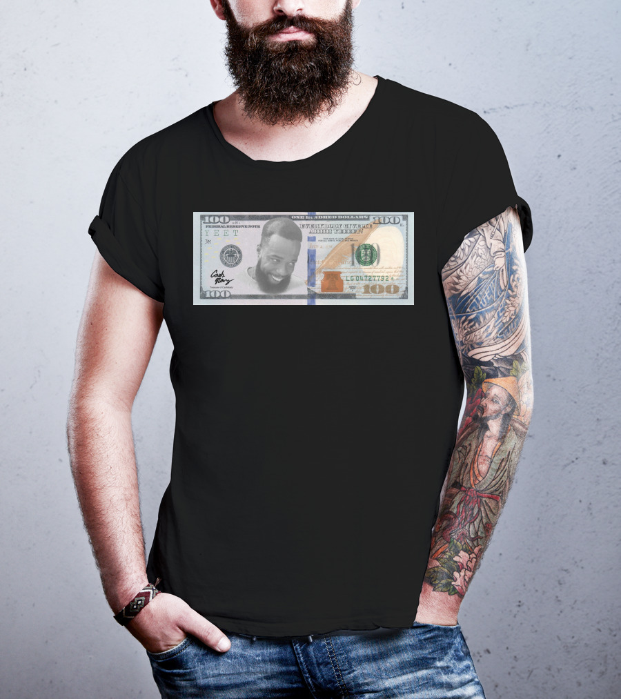 3 Bill Cash Nasty Merch Hundred Dollar Bill Parody With Smiling Face T-Shirt